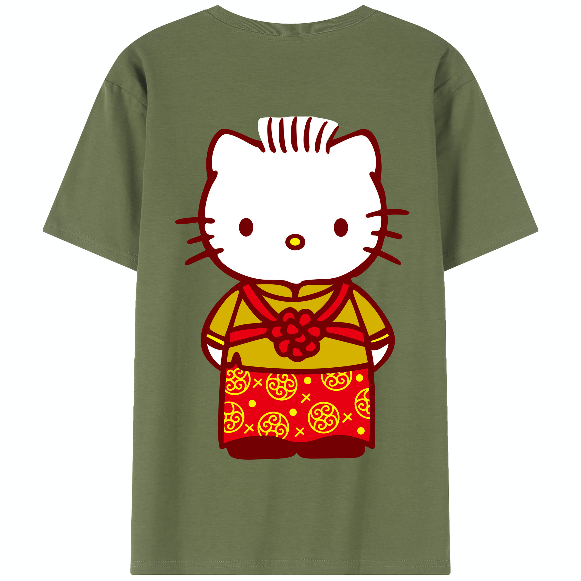 （画像用） Hello Kitty ハローキティ 綿100％半袖Tシャツ（背面プリント）